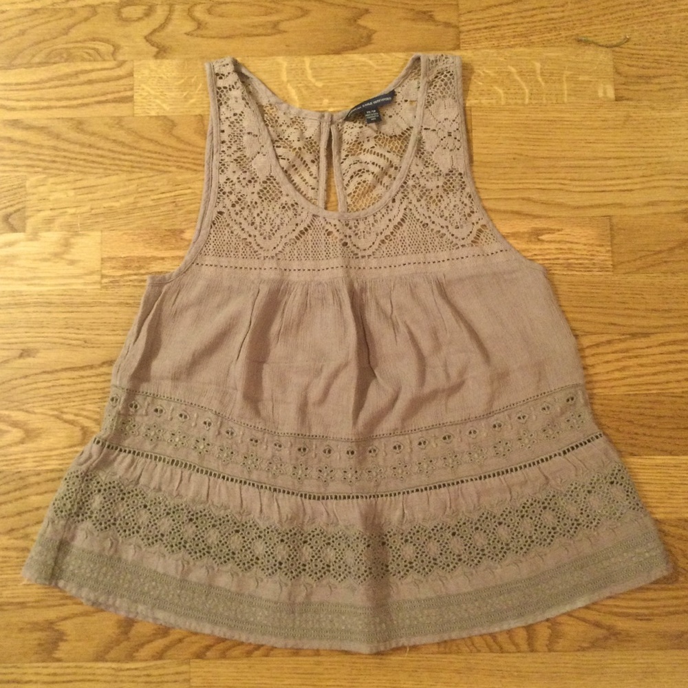 American Eagle Outfitters-  Pretty cotton lace Sleeveless Top. Size XS